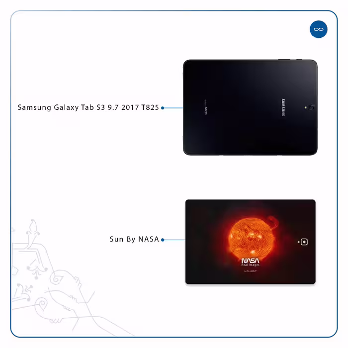برچسب پوششی ماهوت مدل Sun-By-NASA مناسب برای تبلت سامسونگ Galaxy Tab S3 9.7 2017 T825