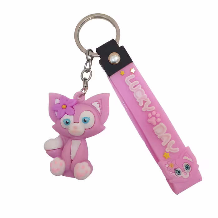 جاکلیدی مدل سیلیکونی طرح گربه گل به سر کد DB20