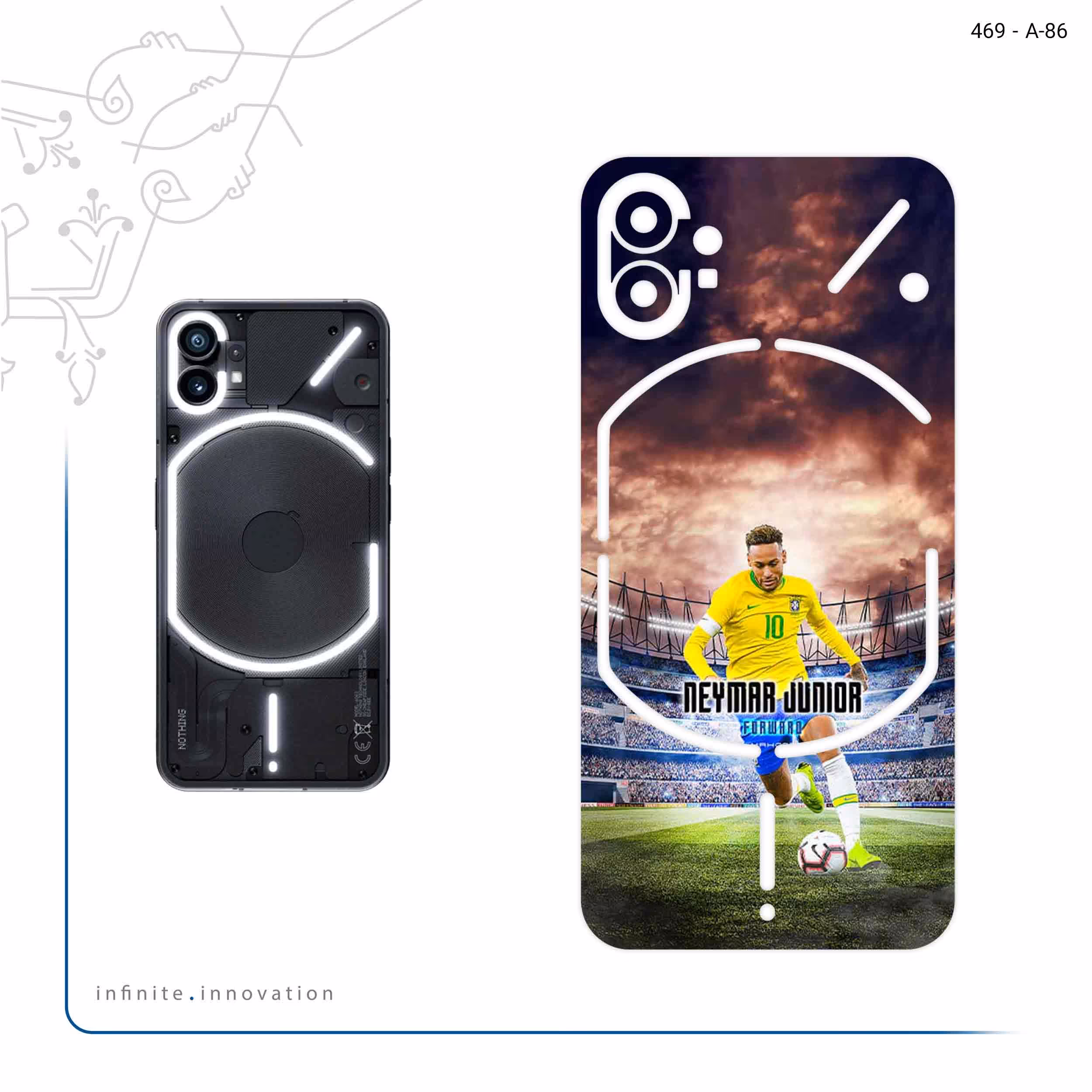 برچسب پوششی ماهوت مدل Neymar مناسب برای گوشی موبایل ناتینگ Phone 1