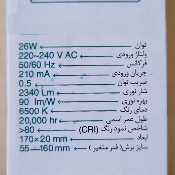 پنل ال ای دی 26 وات ایران زمین مدل توکار فول لایت