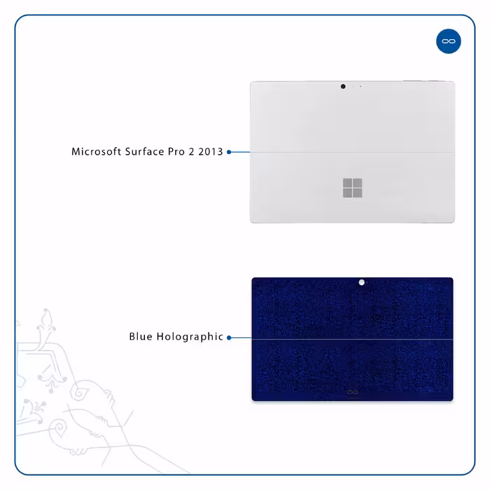 برچسب پوششی ماهوت مدل Blue-Holographic مناسب برای تبلت مایکروسافت Surface Pro 2 2013