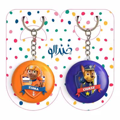 جاکلیدی خندالو مدل زومبا و چیس سگ های نگهبان کد 47144715 مجموعه 2 عددی