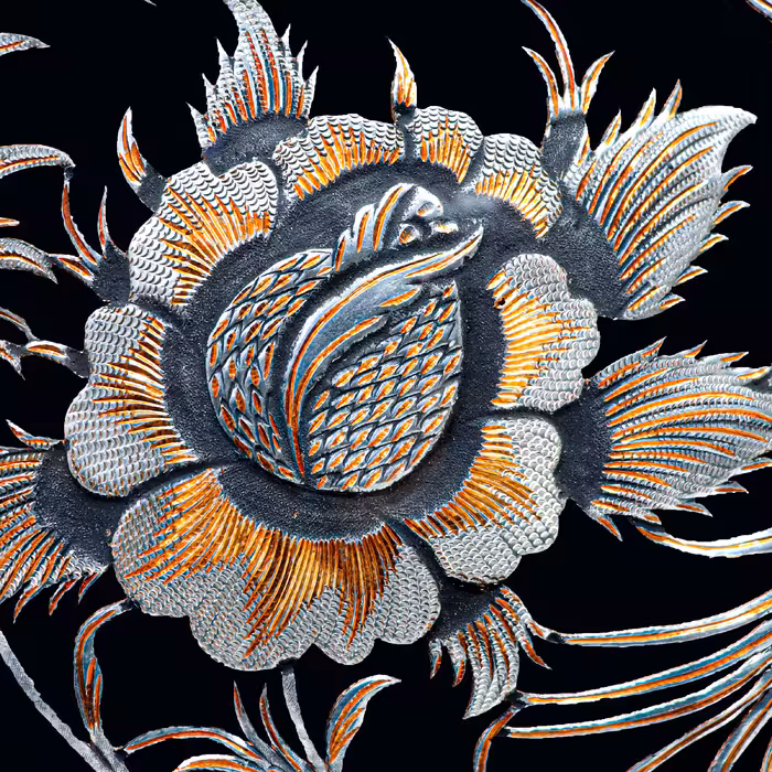 تابلو قلمزنی مدل پدیده هنری کد Magnificent-Art75Octagonal