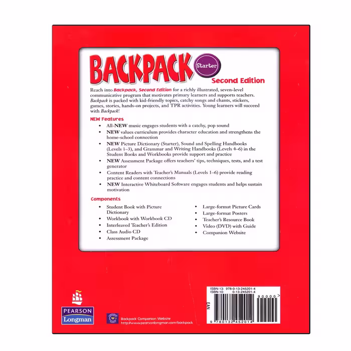 کتاب Backpack Starter Second Edition اثر Marrio Herrera And Diane Pinkley انتشارات اشتیاق نور