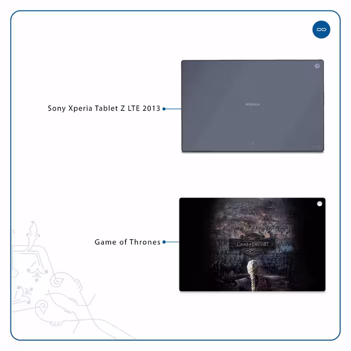 برچسب پوششی ماهوت مدل Game of Thrones مناسب برای تبلت سونی Xperia Tablet Z LTE 2013