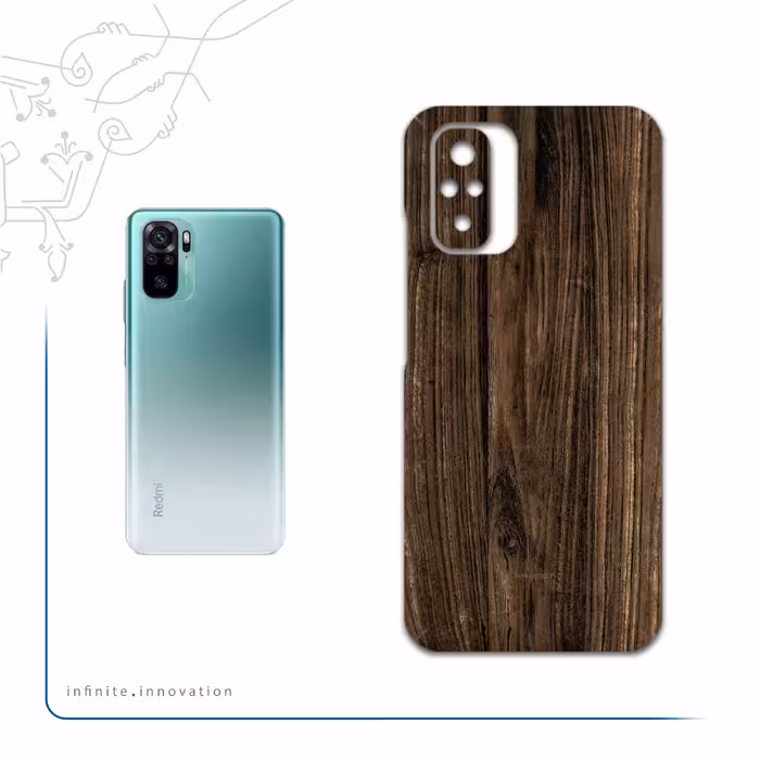 برچسب پوششی ماهوت مدل Dark-Walnut-Wood مناسب برای گوشی موبایل شیائومی Redmi Note 10s
