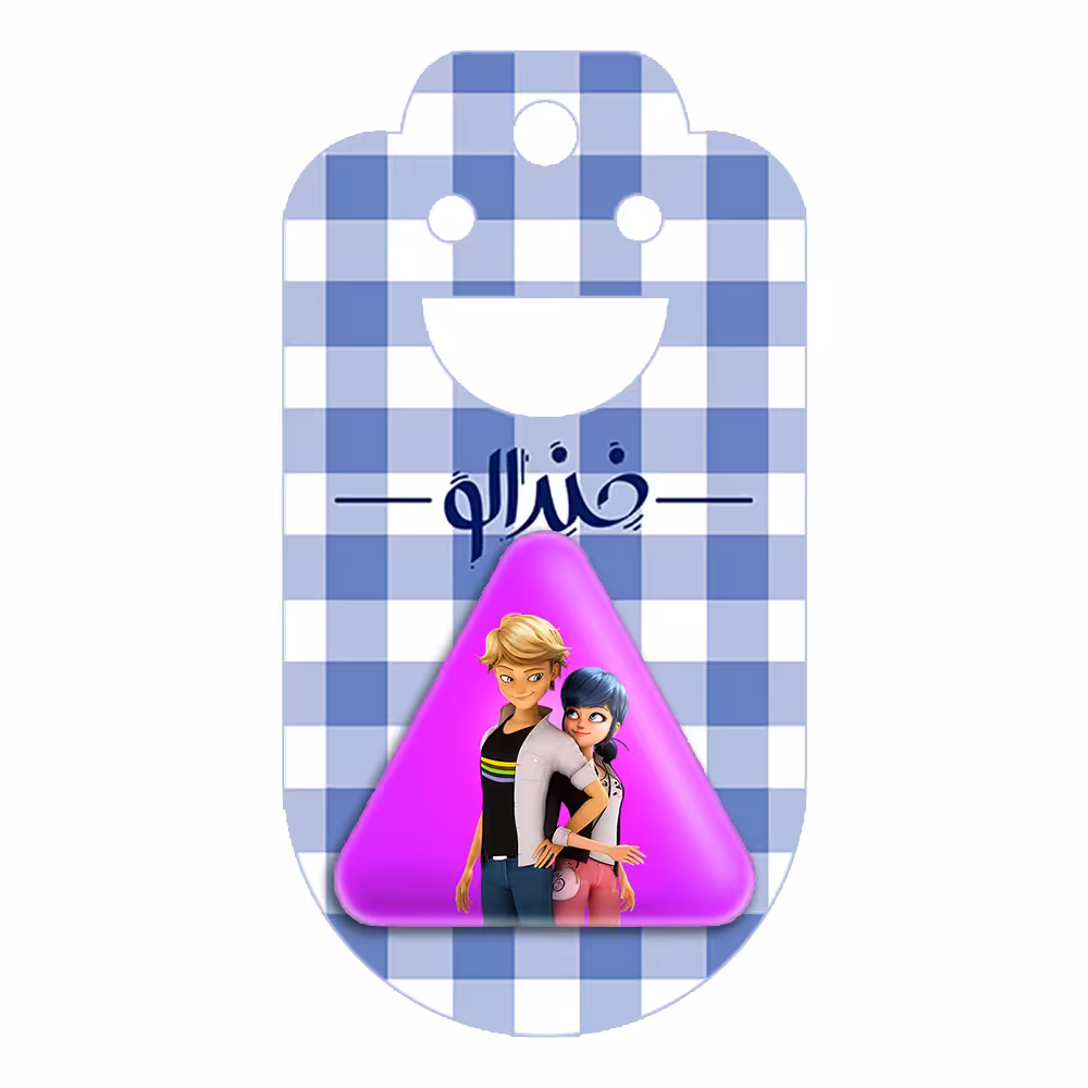 پیکسل خندالو طرح دختر کفشدوزکی و پسر گربه ای مدل مثلثی کد 3510