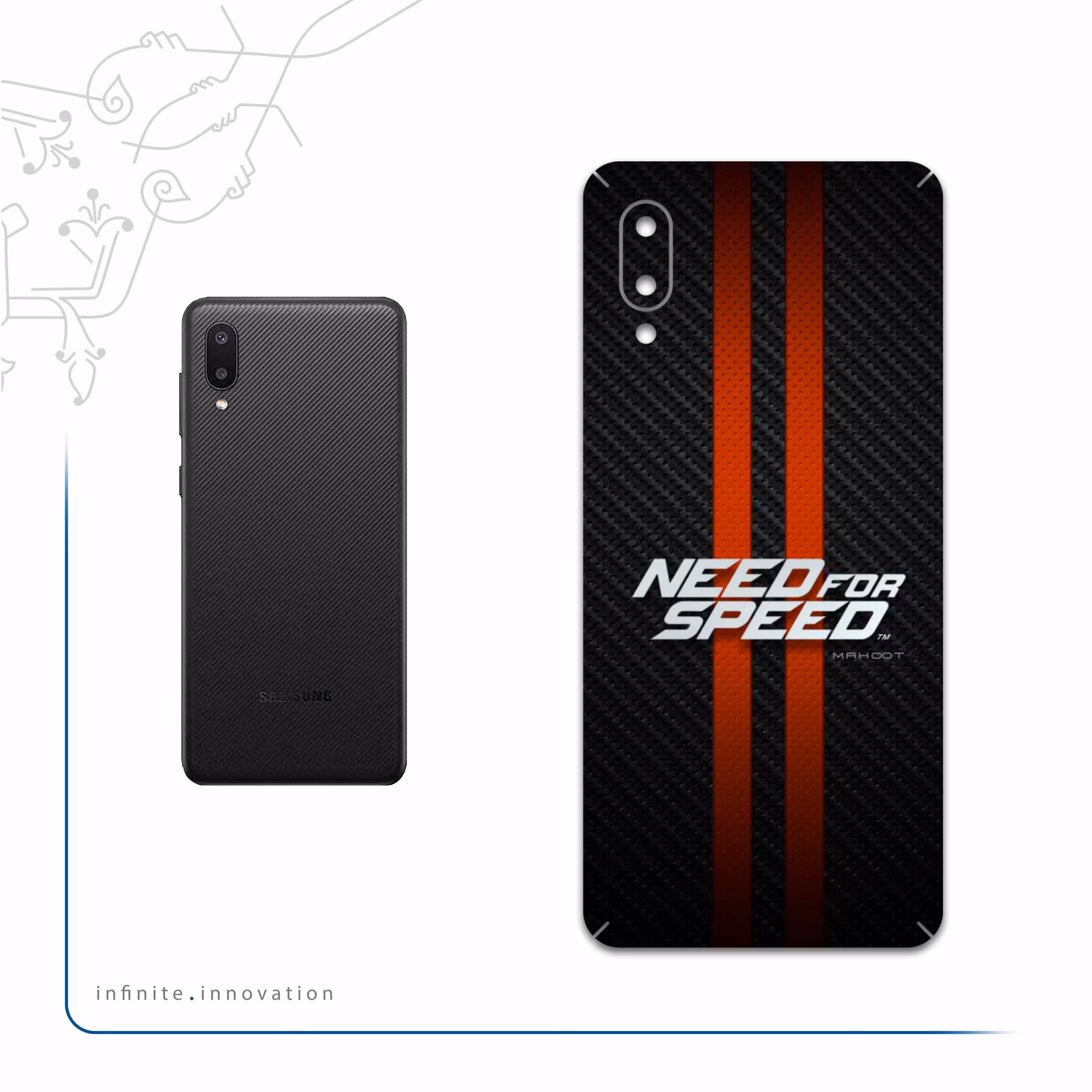 برچسب پوششی ماهوت مدل Need-for-Speed-Game مناسب برای گوشی موبایل سامسونگ Galaxy A02