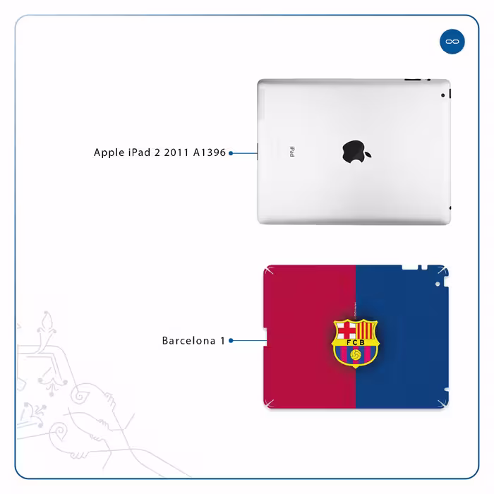 برچسب پوششی ماهوت مدل Barcelona مناسب برای تبلت اپل iPad 2 2011 A1396