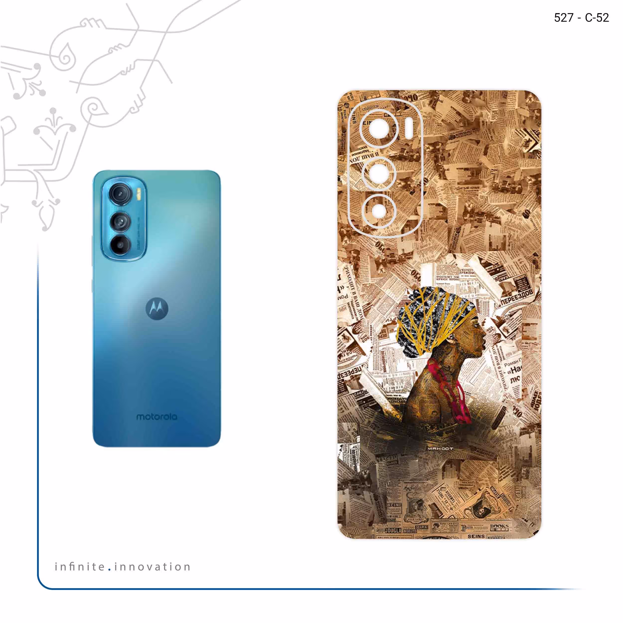 برچسب پوششی ماهوت مدل Collage of African Women مناسب برای گوشی موبایل موتورولا Edge 30