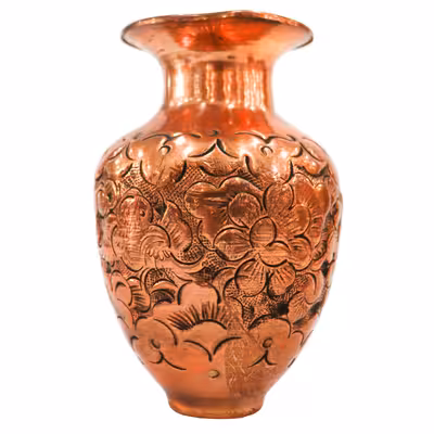 گلدان قلمزنی مسی مدل بلونی کد 14 بسته 2 عددی