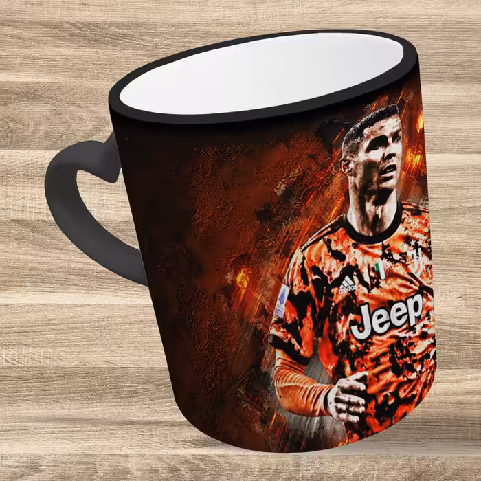 ماگ حرارتی مدل دسته قلبی طرح رونالدو کد 206