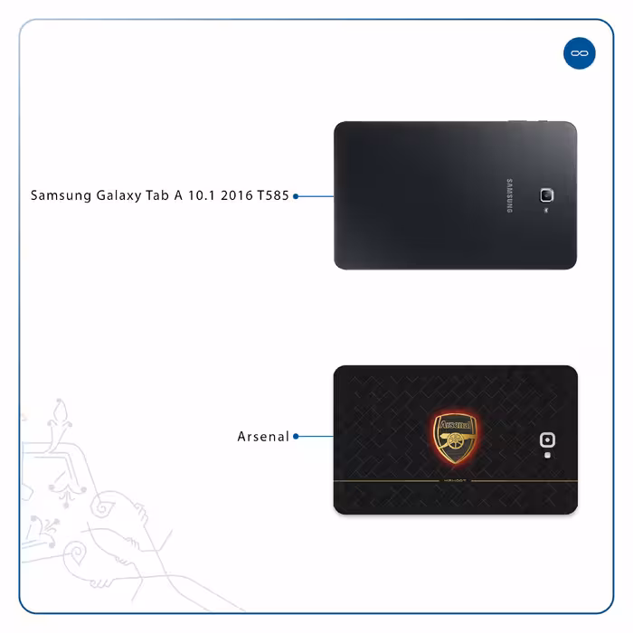 برچسب پوششی ماهوت مدل Arsenal مناسب برای تبلت سامسونگ Galaxy Tab A 10.1 2016 T585