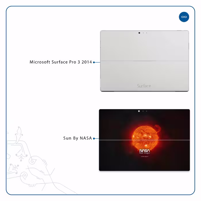 برچسب پوششی ماهوت مدل Sun-By-NASA مناسب برای تبلت مایکروسافت Surface Pro 3 2014