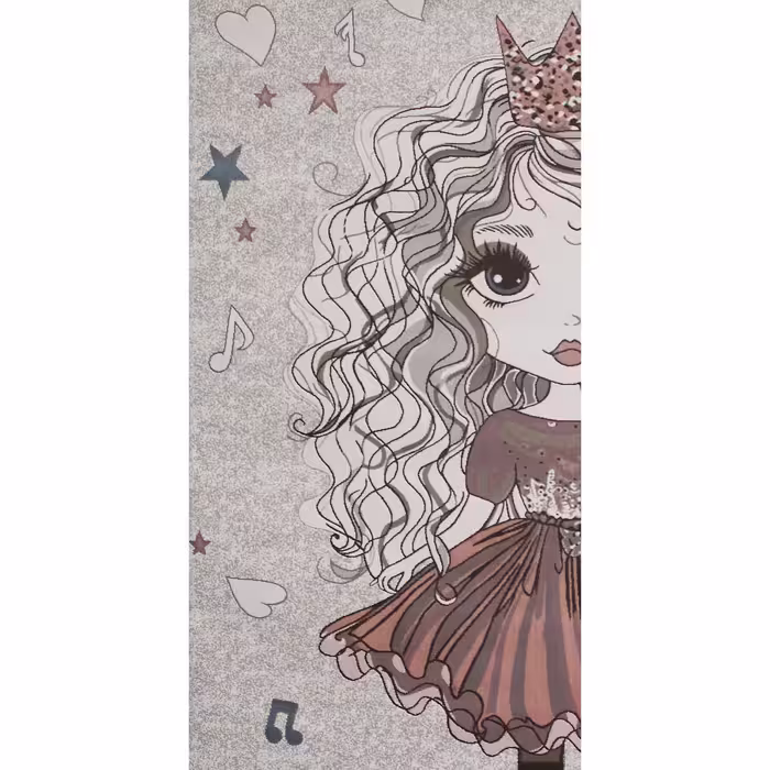 فرش ماشینی افرند طرح دختر کوچولو کد 163