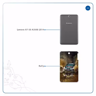 برچسب پوششی ماهوت مدل Rally مناسب برای تبلت لنوو A7-50 A3500 2014