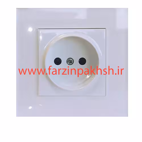 پریز برق محافظ دار توکار دلند مدل آسا پلکسی سفید