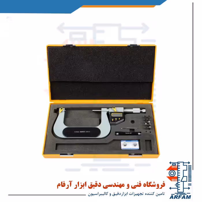 میکرومتر پیچ دیجیتال آسیمتو 100-75 خارج سر تعویض شو مدل 0-04-137