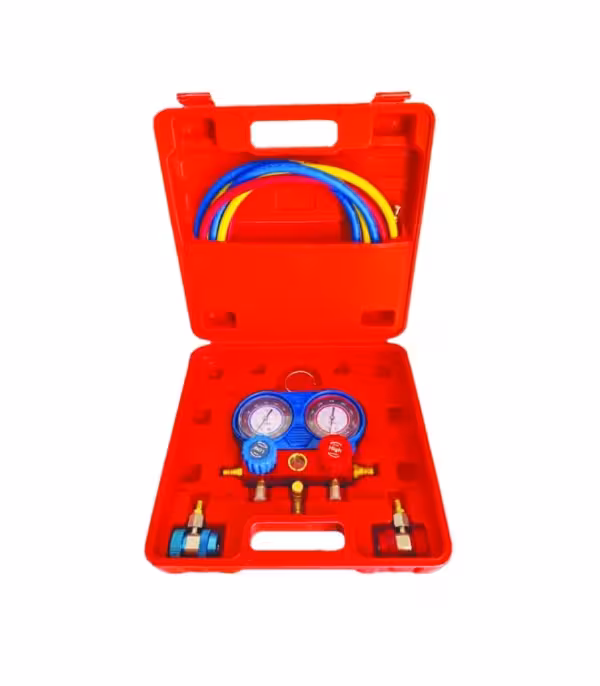 کیت شارژ گاز کولر خودرو نورس کامل با مانیفولد