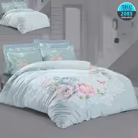 سرویس لحاف روتختی 2 نفره چاپی تنسل برند ترکاز(Turkaz) کد 2085