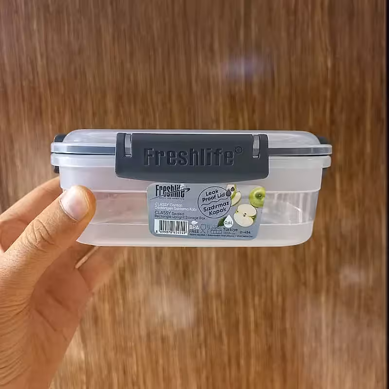 بانکه مستطیلی ضدنشتی فرش لایف ترکیه 600 میلی لیتر مدل Classy کد D-454