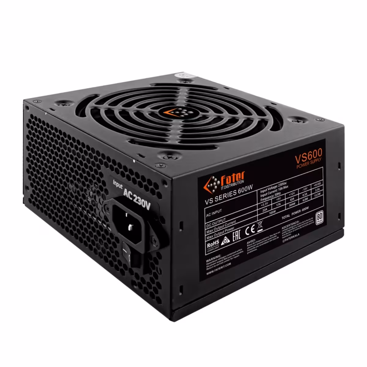 قیمت پاور فاطر 600 وات مدل VS600 80Plus