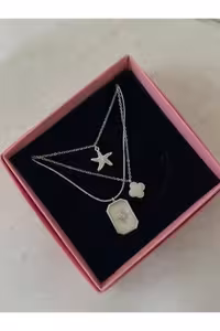 ست گردنبند شبدر و ستاره دریایی - 7642