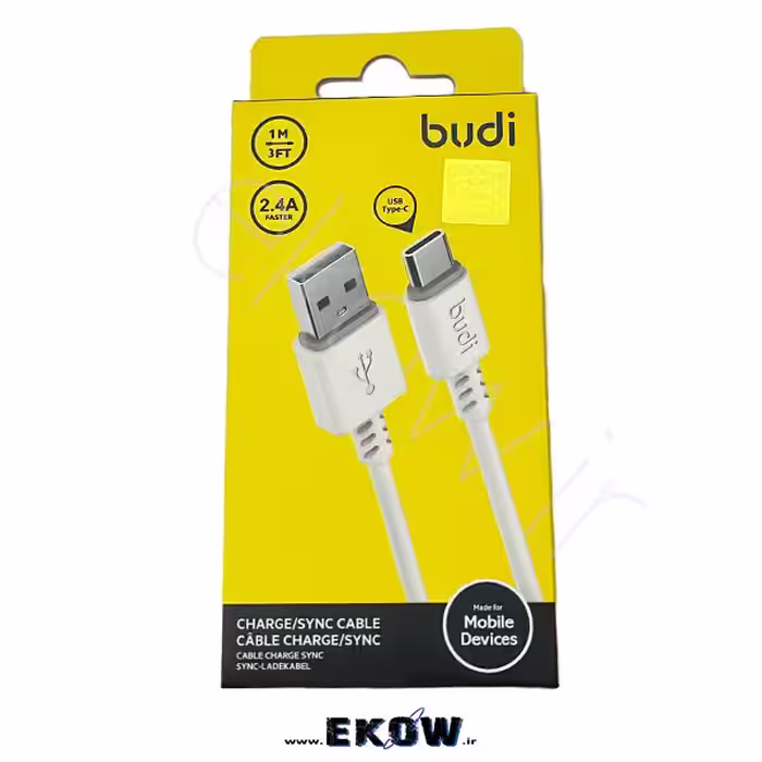کابل تبدیل USB به type c بودی مدل dc011t10w طول 1 متر