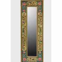 آیینه خاتم گل و مرغ ستونی