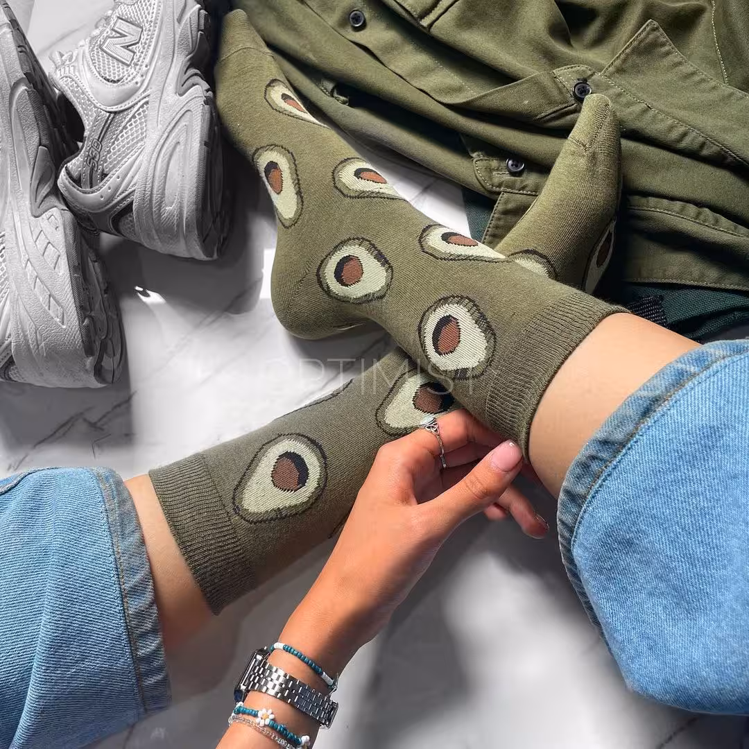 جوراب ساقدار آپتیمیست طرح آووکادو