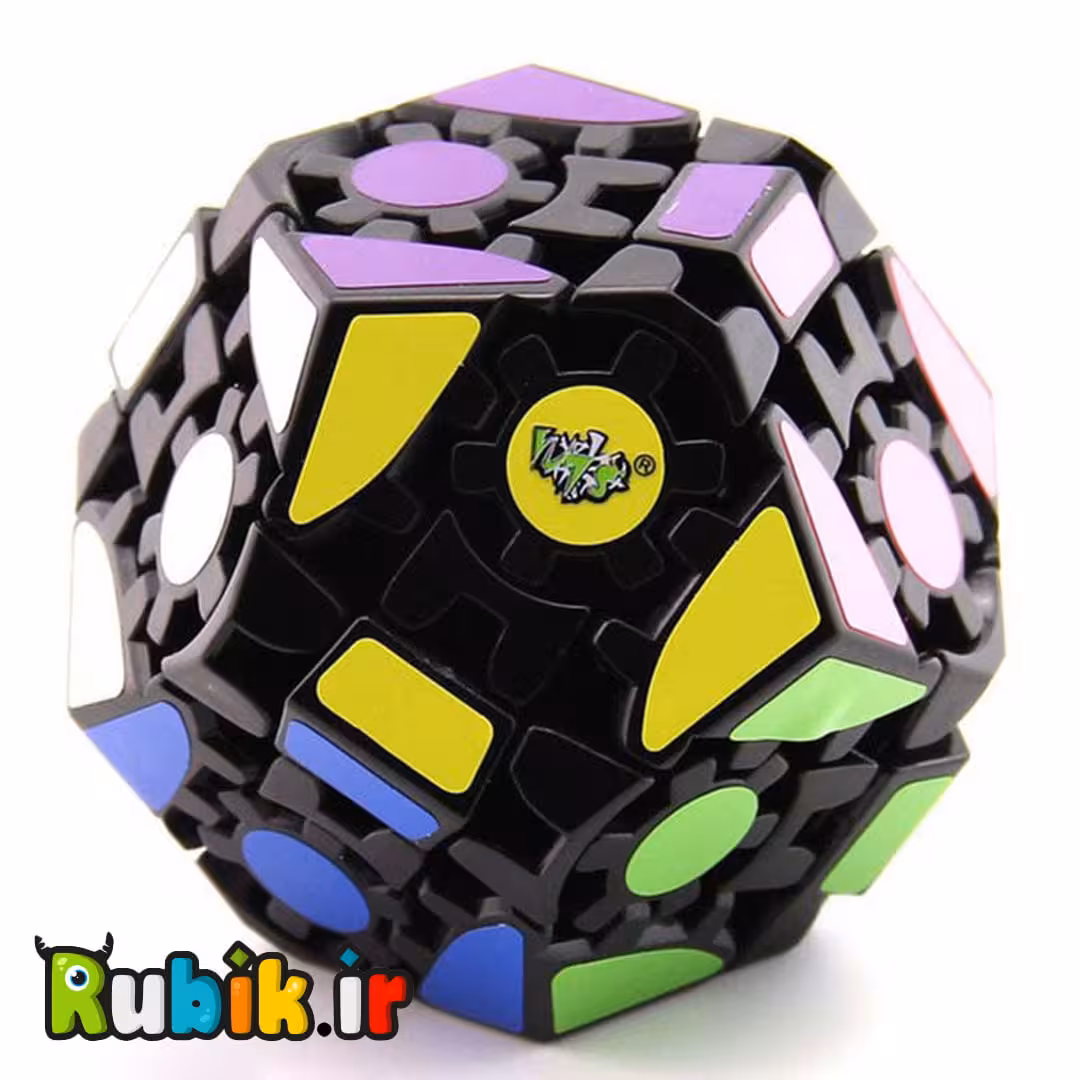 مشکی-12سطحی مگامینکس گییر (دنده ای) لن لن Lanlan Gear Megaminx