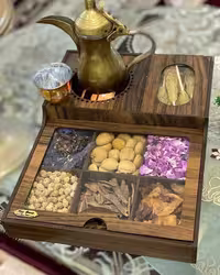 جعبه تی بگ چوبی وارمردار مستطیل