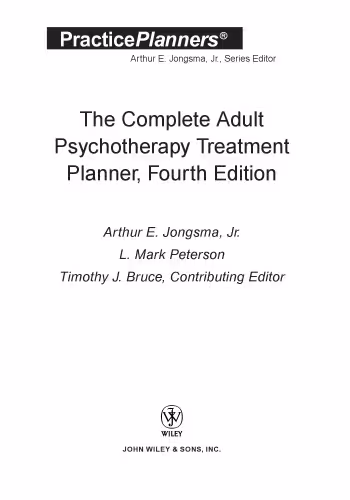 خرید و دانلود نسخه کامل کتاب The Complete Adult Psychotherapy Treatment Planner, 4th edition (Practice Planners)