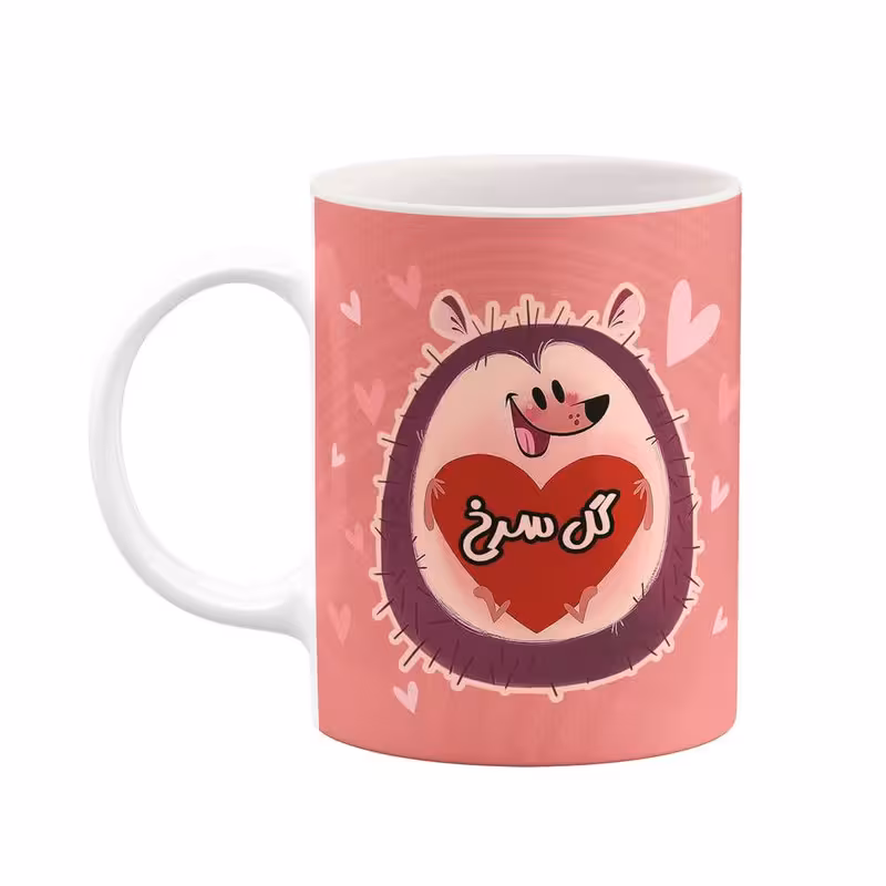 ماگ   اسم گل سرخ  قلب کد mgn18547