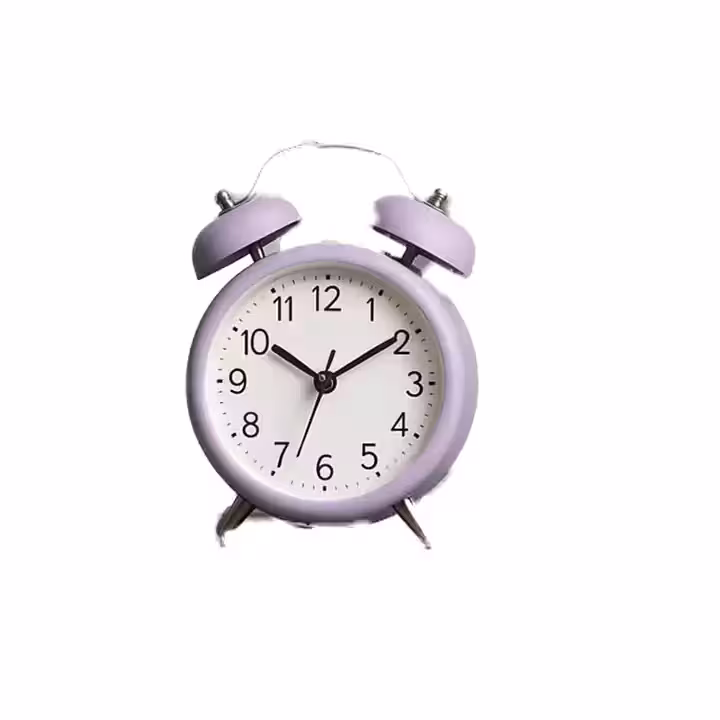 ساعت دو زنگه گرد رنگی 4010