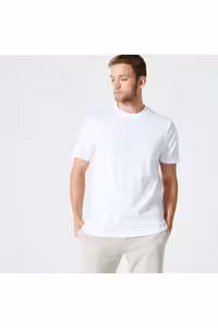 مردانه DOMYOS MEN&#039;S WHITE SPORTS T SHIRT 500 منظم آموزش نور تناسب اندام Decathlon