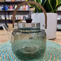 قوری پیرکس دودی در چوبی 800 میل