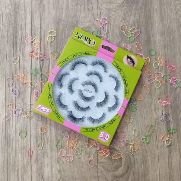 مژه چشم نوپو  89 NOPO مدل پنج بعدی 5D با موی طبیعی مجموعه 7 جفتی /