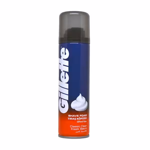 قیمت و خرید فوم اصلاح ژیلت Gillette مدل کلاسیک حجم 200 میلی