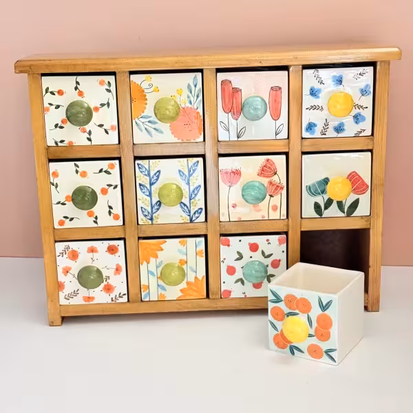 دراور رومیزی با دوازده کشو طرح سه