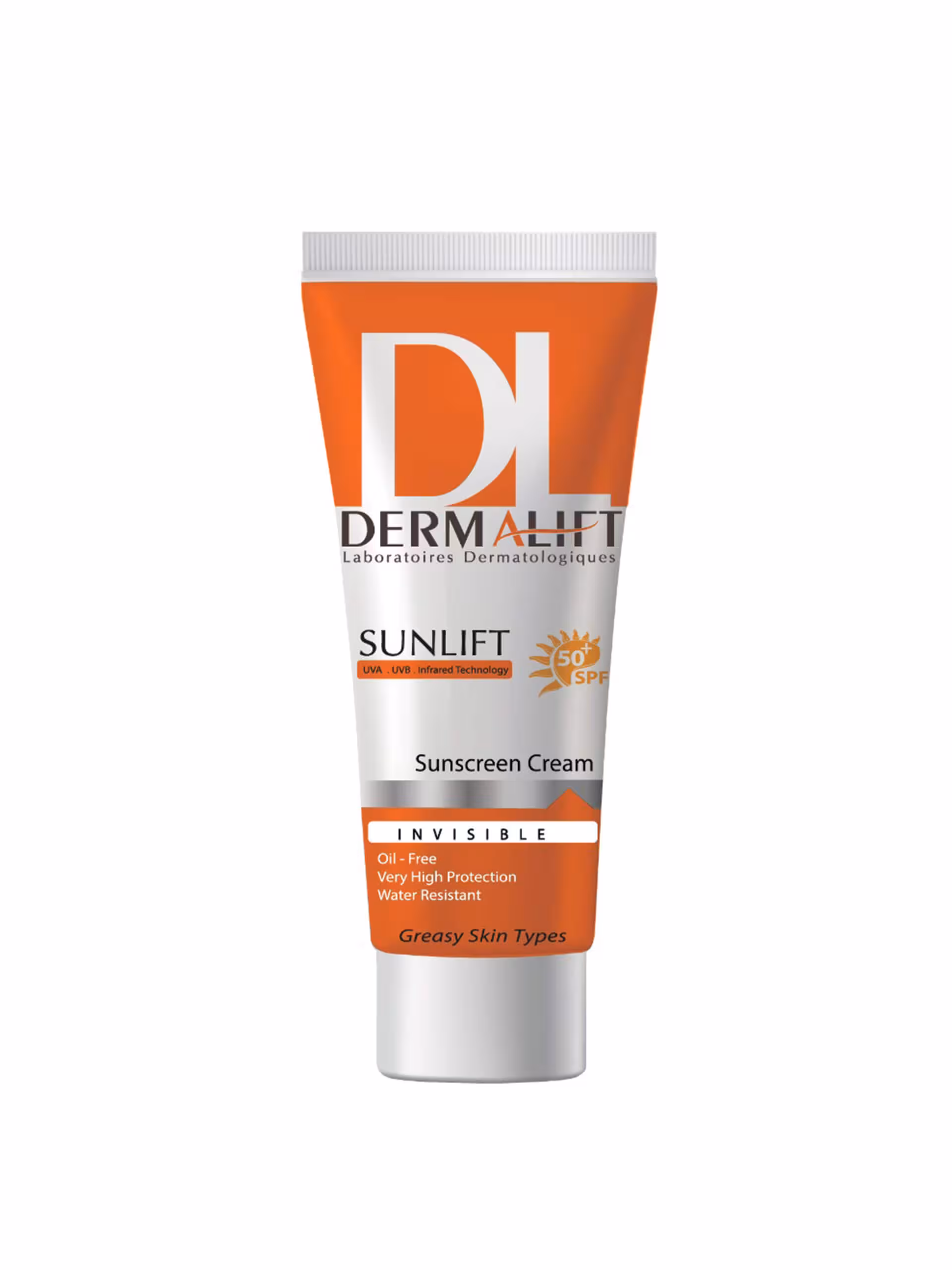 کرم ضد آفتاب بی رنگ فاقد چربی درمالیفت spf50