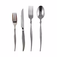 سرویس 128 پارچه قاشق چنگال یونی هوم مدل پاپیونی 24 نفره