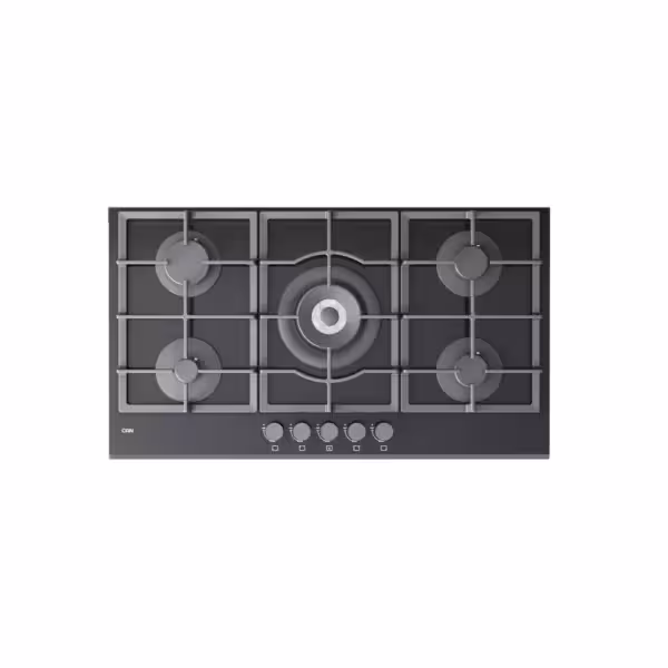 اجاق گاز شیشه ای 5 شعله کن مدل لیناک B