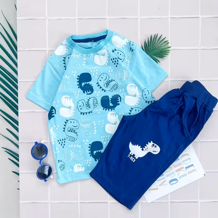 ست اسپورت بچگانه جنس نخ پنبه مناسب حدود سنی 2 تا 10 سال کیفیت تضمینی خنک و بدون آبرفت 