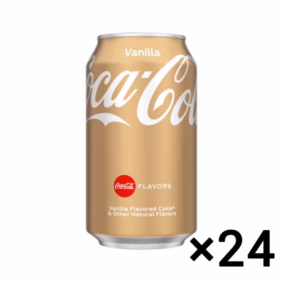 نوشابه کوکاکولا اروپایی با طعم وانیل باکس 24 عددی coca cola