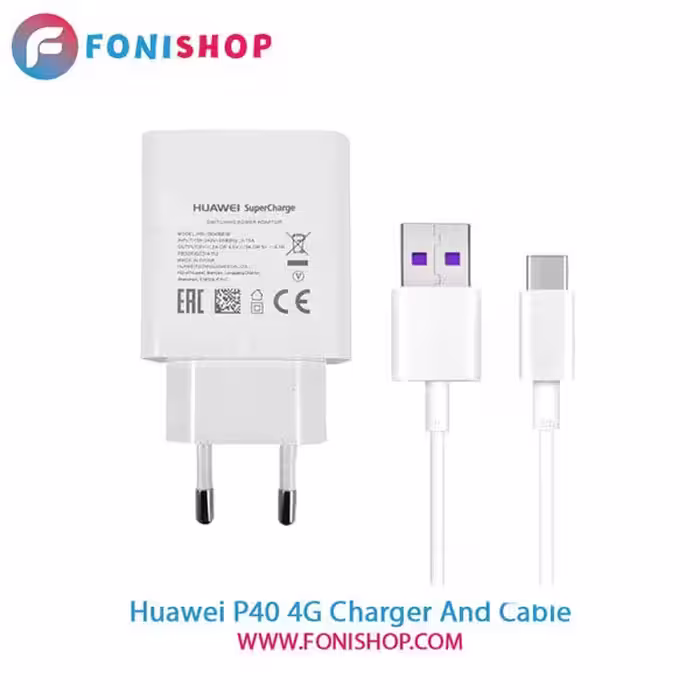 کابل و شارژر سوپر فست شارژ اصلی هواوی Huawei P40 4G
