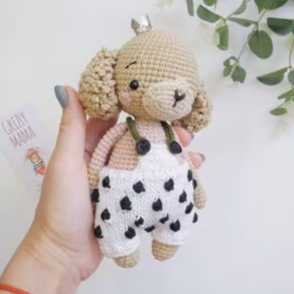 عروسک دستبافت هاپو خالخالی با سایز 20 سانت و قابل سفارش در رنگبندی دلخواه شما 