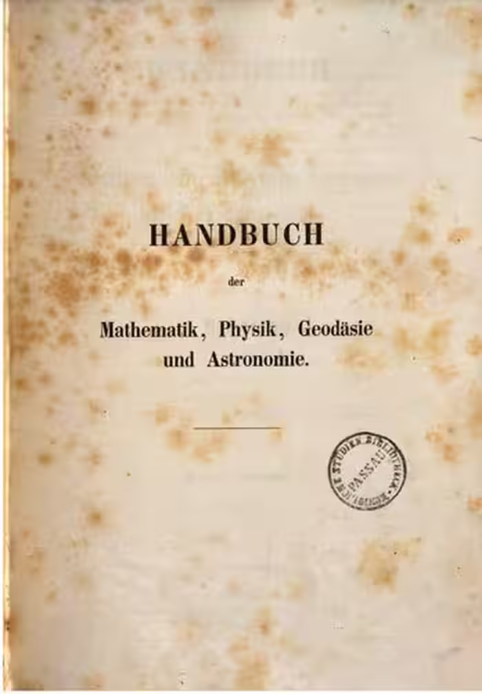 خرید و دانلود نسخه کامل کتاب Handbuch der Mathematik, Physik, Geodäsie und Astronomie