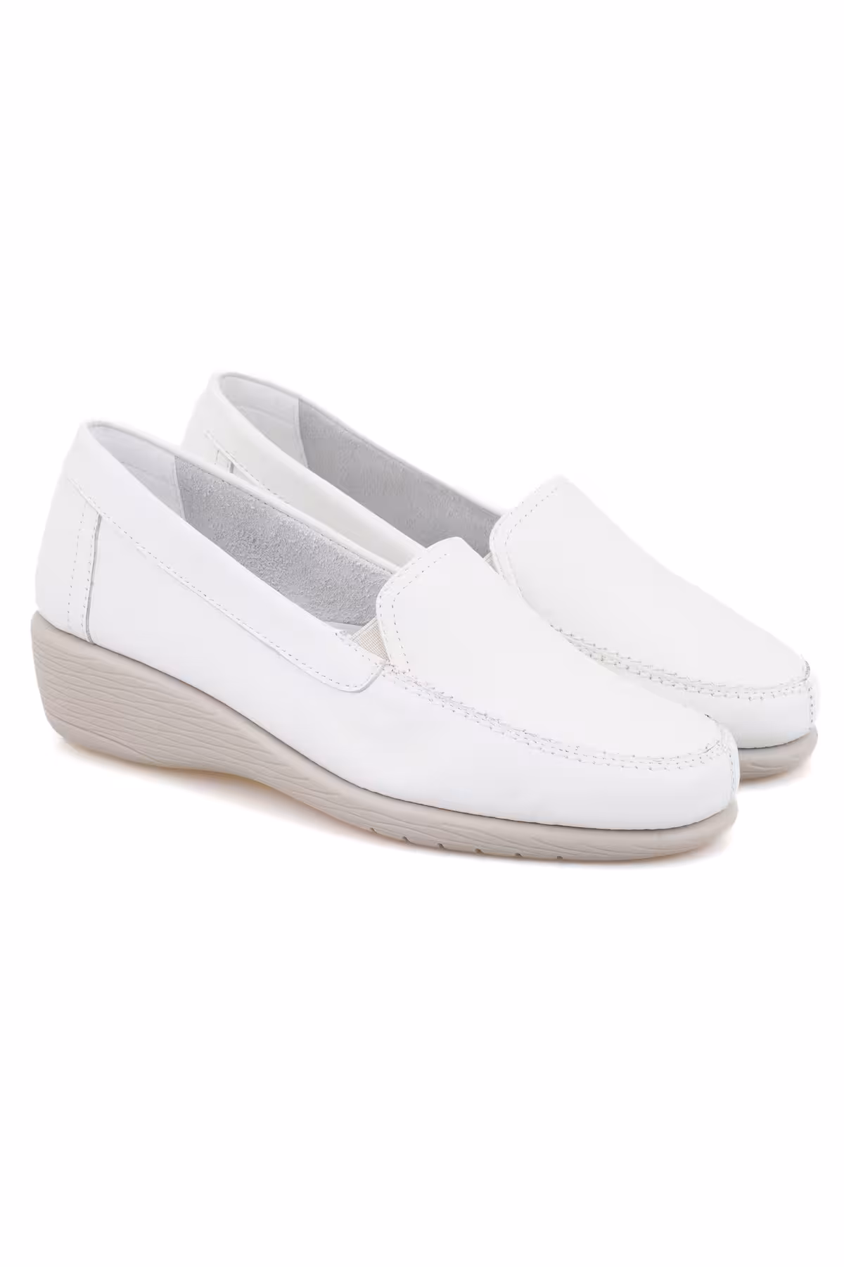 کفش های کژوال زنانه روزانه چرم DESACOMFORT WHITE Desa