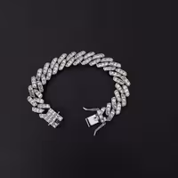 دستبند فول نگین نقره ای